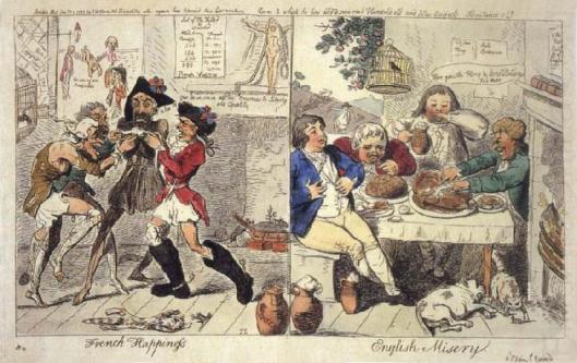 Isaac Cruikshank-french-happiness-english-misery