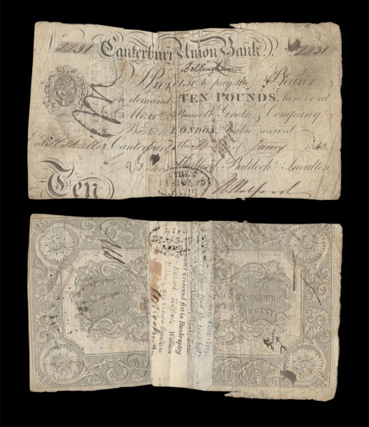 Canterbury Union £10 note 1840